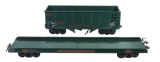 Toy Buddy L Outdoor Railroad cars (2), pressed steel,