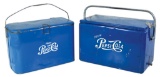 Picnic Coolers (2), Pepsi-Cola, single-dot logo