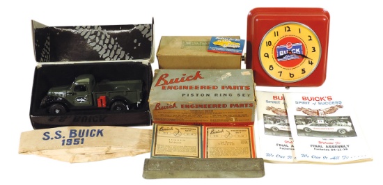 Automobile Miscellany (7), mostly Buick-related, incl boxed rings set, mech