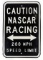 Nascar Speed Limit Sign, embossed steel, Exc cond, 18
