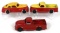 Vintage Slik-Toy Trucks & Car (3), die-cast metal, Good+ to VG cond, 7