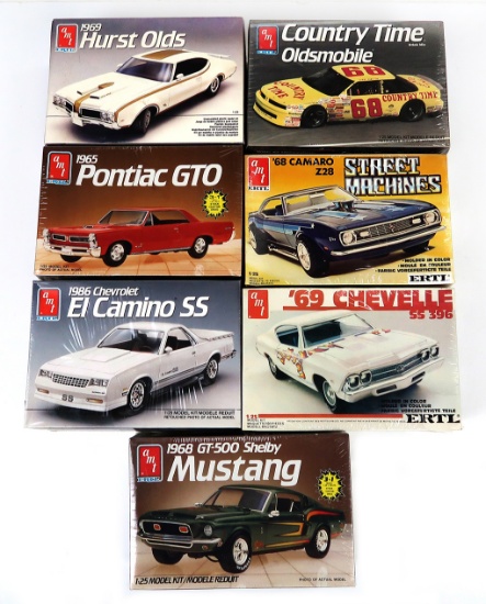 Toy Scale Models (7), Ertl, 1969 Hurst Olds, 1965 Pontiac GTO, 1986 Chevrol