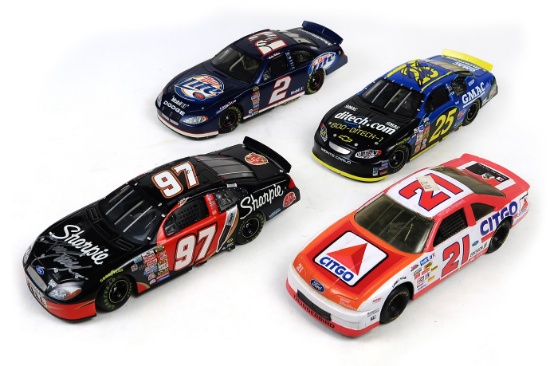 Nascar Scale Models (4), 1:24 scale Rusty Wallace  #2, Brian Vickers #25 &