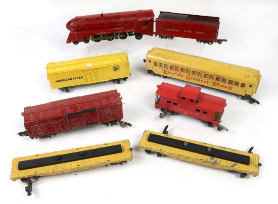 Toy Train (8), American Flyers 638 Caboose, Missouri Pacific Lines 629 Live