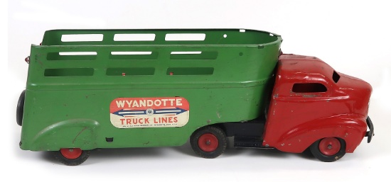 Wyandotte Truck Lines Shark Nose Delivery Truck & Trailer, Pressed Steel, 1