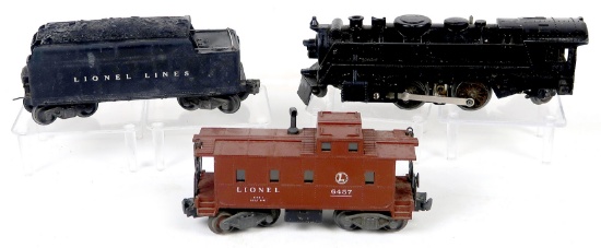 Toy Train (3), 666 Engine, 6457 Caboose & Lionel Lines Coal Car, untested c