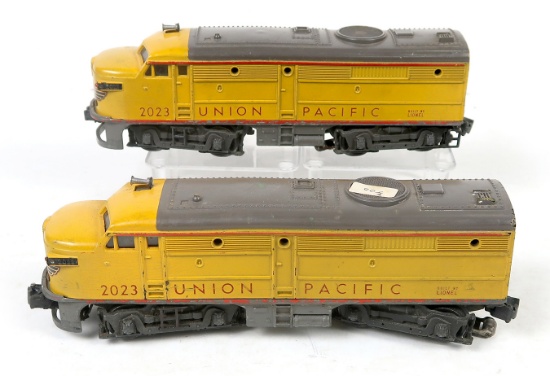 Toy Train (2), 2023 Union Pacific Alco AA Diesel Engine, untested cond, 11"