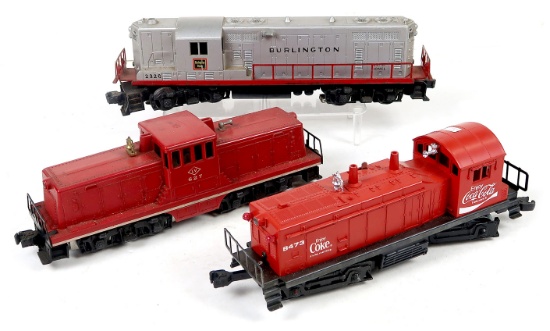 Toy Train (3), 2328  Burlington Route Diesel Engine, 627 Lehigh Valley 44 T