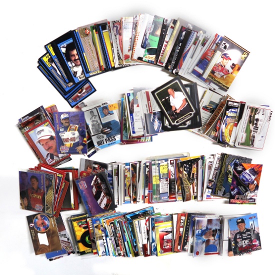 Nascar Trading Cards, over 400 by Finishline, Upper Deck and others, Exc co