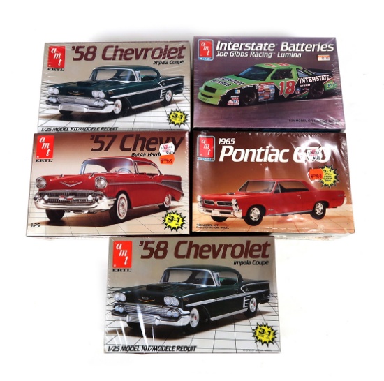 Toy Scale Models (5), Ertl, 1958 Chevy Impala Coupe (2), 1965 Pontiac GTO,