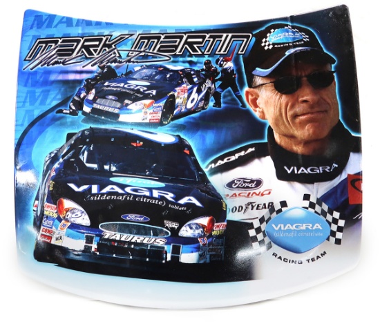 Nascar Hood, Tribute Series for Mark Martin by Hirev, Exc cond, 24"H.