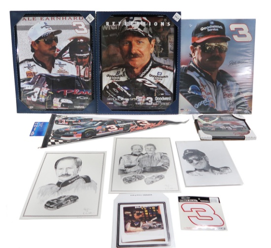 NASCAR (9), Dale Earnhardt Mylar Framed Print Reflections 16x20 (2), Dale E