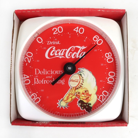 Collectibles, Coca-Cola Brand Thermometer, New in Box, 12" L.