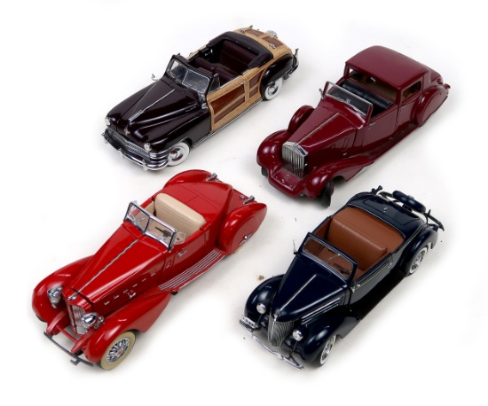 Toy Scale Models (4), 1938 Rolls Royce Phantom III, 1934 Packard V-12 LeBar