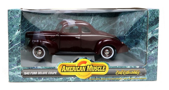 American Muscle, Ertl, 1940 Ford Deluxe Coupe, die-cast, New In Box, 12.75"