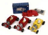 Toy Scale Models (4), Saunders, all 1952 Hot Rod Roadster Friction Cars, 7