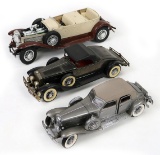 Model Cars (3), includes Franklin Mint Duesenberg & Windsor Radio, Good con
