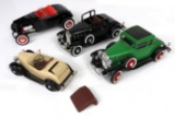 Roadsters (4), 2 Ertl & 2 other, Fair cond, largest 8