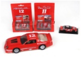Budweiser Race Cars (4), 2 w/out boxes, Exc cond, 8