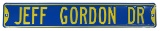 Nascar Jeff Gordon Street Sign, embossed steel, Mint cond, 6