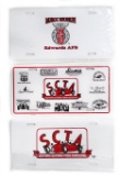 S.C.T.A. Car Plates (3), incl one with embossed logos, 12