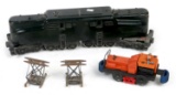 Toy Train (2), 2332 Metal Locomotive & 50 Gang Car, untested cond, 14