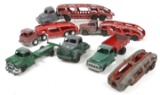 Toy Die-Cast Trucks & Trailers (7), mostly Hubley in well played with cond,