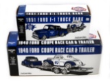 Toy Scale Models (2), 1951 Ford F-1 Truck Bank & 1940 Ford Coupe Race Car w