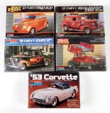 Toy Scale Models (5), Monogram, 1937 Ford Street Rod, 1939 Chevy Coupe Stre