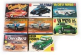 Toy Scale Models (8), Ertl, 1949 Merc Club Coupe, 1956 Ford Hardtop (2), 19