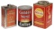 Country Store Metal Containers (3), litho on tin 10 lb Nestles, 5 lb Golden
