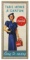 Coca-Cola Take Home A Carton Sign, litho on cdbd of woman in blue w/product