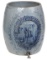 Stoneware Water Cooler, blue/gray embossed w/Rebecca at the Well scene by R
