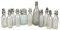 Apothecary Bottles (11), most blown & embossed glass w/lightning type closu
