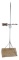 Weathervane & Lightning Rod, copper rod w/cast iron arrow & D & S milk glas