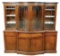 Furniture, china cabinet, French Louis XVI-style, 2-pc kingwood & mahogany,