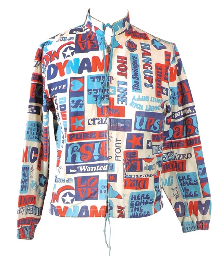 Vintage Pop-Art Jacket, c.1960's, Dynamite-Sock It To Me-Here Comes the Jud