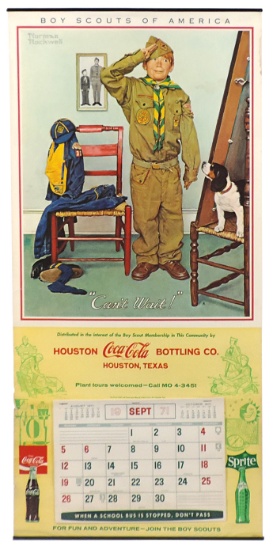 Coca-Cola Calendar, Norman Rockwell Boy Scouts of America, September '71 th
