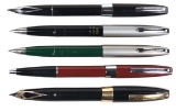 Fountain Pens (5), all Sheaffer White Dot, incl Imperial snorkel & cartridg