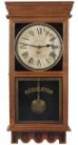 Coca-Cola Clock, oak wall regulator w/orig Coca-Cola dial, mfgd by Ingraham