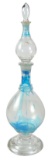 Apothecary Show Jar, 4-part blown glass, pear shape w/socket mount on glass