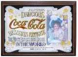 Coca-Cola Nostalgic Mirrored Sign, reverse painted w/slogan 