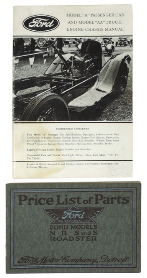 Automobile 1914 Ford Price List of Parts & Manual, Ford Models N, R, S & S