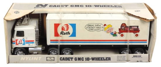 Toy Truck, Rath Packing 18 Wheeler, mfgd by Nylint, pressed steel, MIB (box