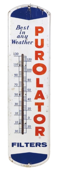 Automobilia Purolator Thermometer, litho on diecut steel for filters, Good+