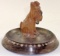 A Drago Visnar Carved Wood Scotty Dog Pipe Tray