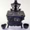 A Vintage Crescent Toy Cast Iron Stove in near mint cond, 6