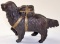 A Saint Bernard Cast Iron Still Bank c1900 in Exc+ cond w/orig gilt, 7.5
