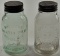 2 Horlick's Embossed Glass Jars