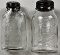 2 Horlick's Embossed Glass Jars